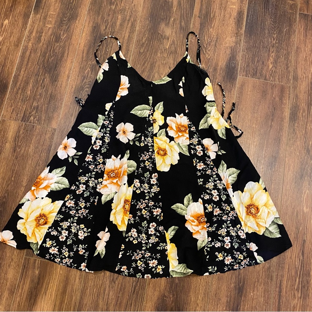 Floral mini swing dress